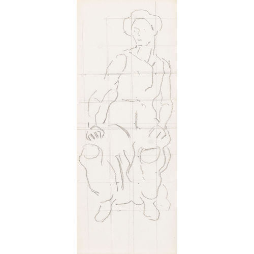 FERDINAND HODLER : Figurenstudie zu 'Die Heilige Stunde' (DOBIASCHOFSKY AUKTIONEN AG)