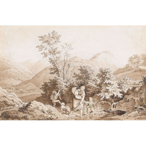 LUDWIG ADRIAN RICHTER : 'Die Harzburg' (DOBIASCHOFSKY AUKTIONEN AG)