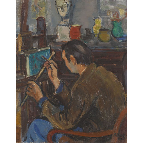 PAUL BASILIUS BARTH : 'Junger Maler bei der Arbeit' (DOBIASCHOFSKY AUKTIONEN AG)