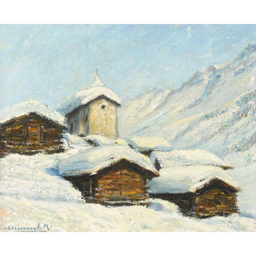 MAX CL�MENT : Winterliches Eisten im L�tschental (DOBIASCHOFSKY AUKTIONEN AG)