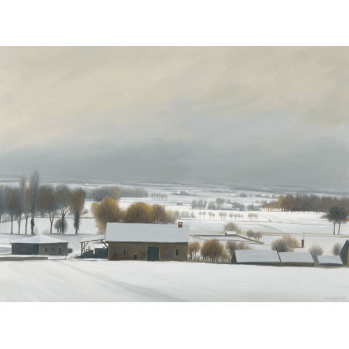 CLAUDE SAUTHIER : Winterliche Landschaft mit Geh�ft (DOBIASCHOFSKY AUKTIONEN AG)