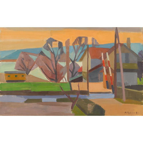 MAURICE ROBERT : 'Passage � niveau (St-Joux, La Neuveville)' (DOBIASCHOFSKY AUKTIONEN AG)