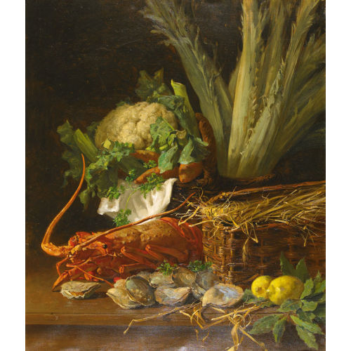 FRAN�OIS FURET : Stillleben mit Languste, Muscheln und Kohl (DOBIASCHOFSKY AUKTIONEN AG)