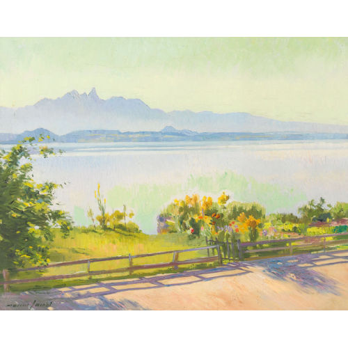 MARCUS JACOBI : 'Stockhorn mit See im Sommer' (DOBIASCHOFSKY AUKTIONEN AG)