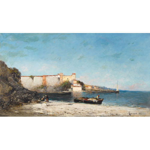 FR�D�RIC MARIUS MANIQUET : Idyllische Hafenpartie an der s�dfranz�sischen K�ste (DOBIASCHOFSKY AUKTIONEN AG)