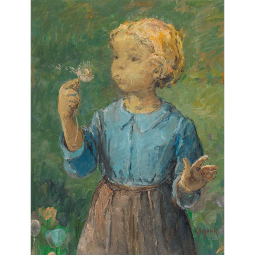 KARL SCHENK : M�dchen mit Pusteblume (DOBIASCHOFSKY AUKTIONEN AG)