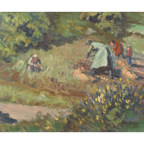 ALBERT NYFELER : 'Kartoffel-Ernte' (DOBIASCHOFSKY AUKTIONEN AG)