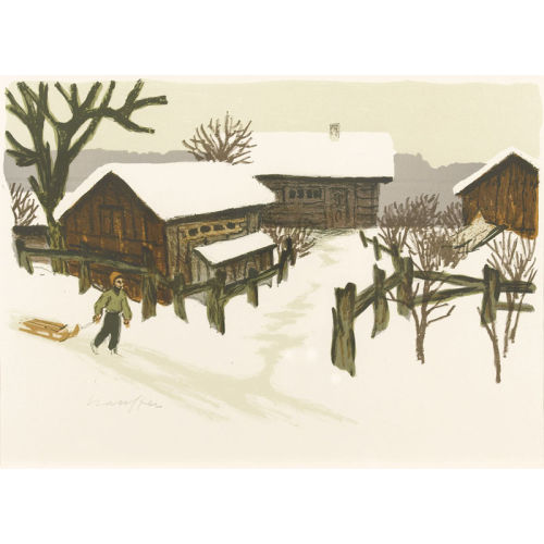FRED STAUFFER : Winterszene (DOBIASCHOFSKY AUKTIONEN AG)