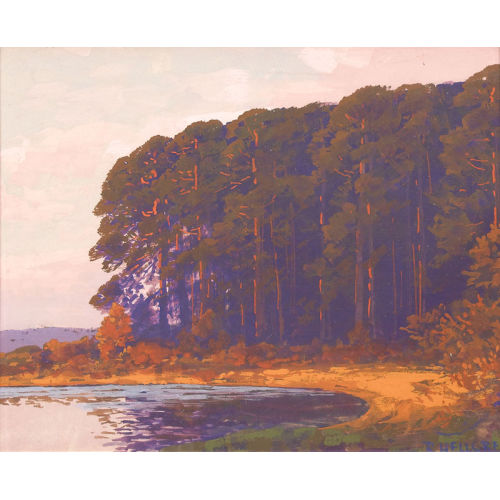 RUDOLF HELLGREWE : M�rkische Uferlandschaft im Morgenrot (DOBIASCHOFSKY AUKTIONEN AG)