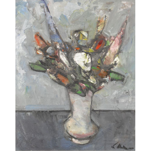 WALTER EMIL M�LLER : Blumenstillleben mit Gladiolen (DOBIASCHOFSKY AUKTIONEN AG)