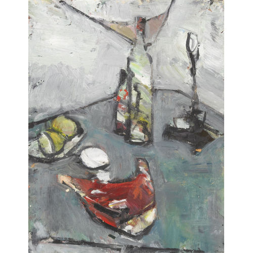 WALTER EMIL M�LLER : Stillleben mit Zitrusfr�chten und Flasche (DOBIASCHOFSKY AUKTIONEN AG)