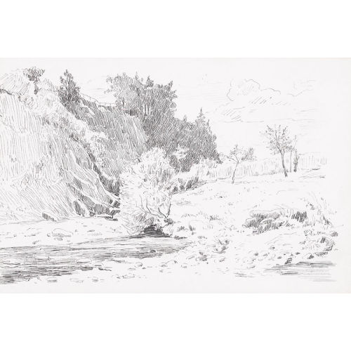 ALBERT ANKER : Landschaft bei Wasen im Emmental (DOBIASCHOFSKY AUKTIONEN AG)
