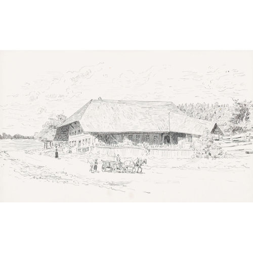 ALBERT ANKER : Geh�ft mit Pferdefuhrwerk (DOBIASCHOFSKY AUKTIONEN AG)