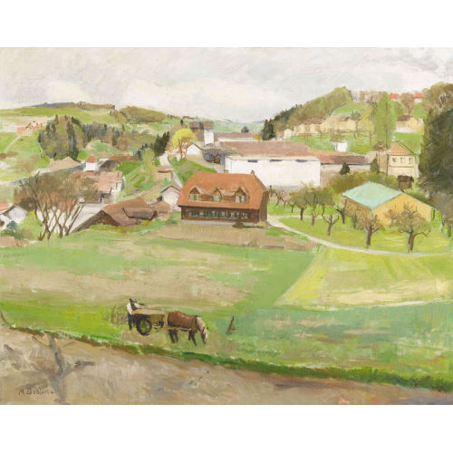 MAX B�HLEN : Herbstlandschaft mit Dorf (DOBIASCHOFSKY AUKTIONEN AG)