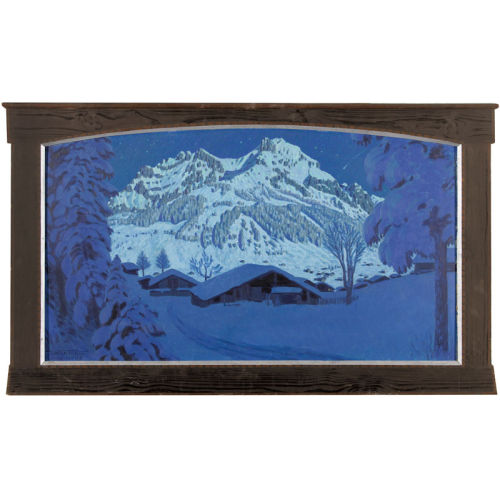 WALDEMAR THEOPHIL FINK : Grosser Lohner in der Winternacht (DOBIASCHOFSKY AUKTIONEN AG)