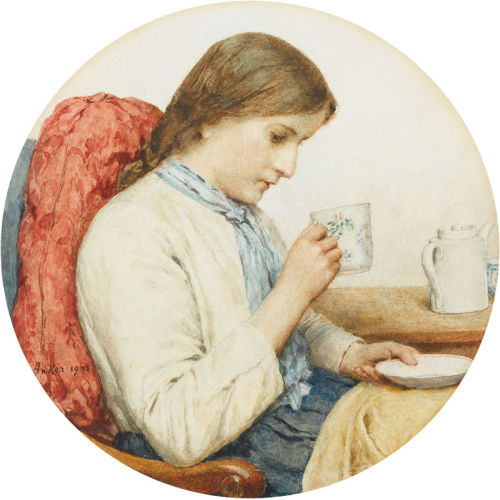ALBERT ANKER : Die Genesende (DOBIASCHOFSKY AUKTIONEN AG)