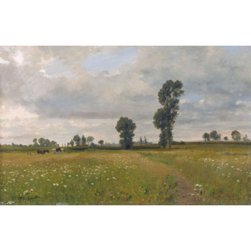 FEDERICO ROSSANO : Landschaft mit bl�hender Wiese (DOBIASCHOFSKY AUKTIONEN AG)
