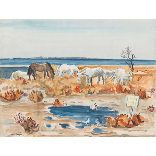 YVES BRAYER : Chevaux en Camargue (DOBIASCHOFSKY AUKTIONEN AG)