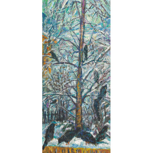 KARL GERBER : Alpendohlen im Winter (DOBIASCHOFSKY AUKTIONEN AG)