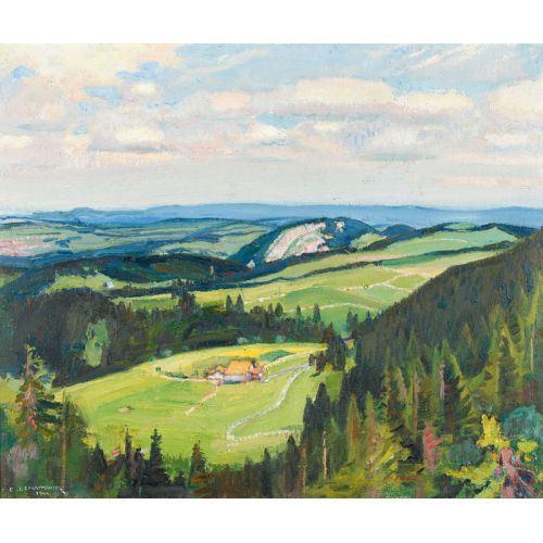 CHARLES L′EPLATTENIER : 'Les Neigeux et La Roche des Cros' (DOBIASCHOFSKY AUKTIONEN AG)