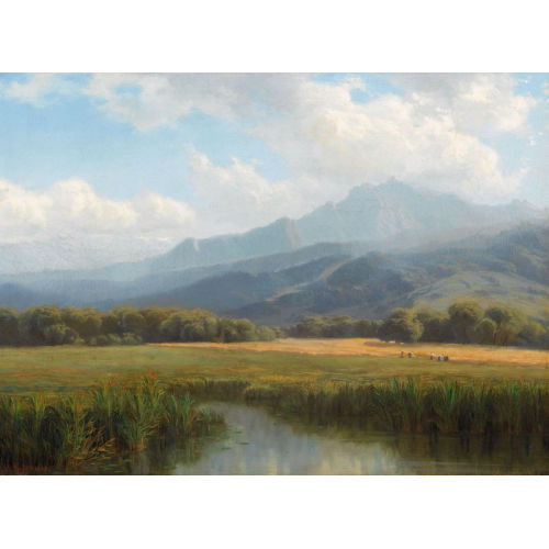 NIKLAUS PFYFFER : Blick auf den Pilatus von der Horwer Ebene aus (DOBIASCHOFSKY AUKTIONEN AG)