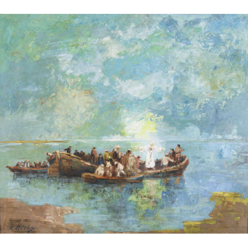 WALTER KREBS : Jesus auf dem See Genezareth (DOBIASCHOFSKY AUKTIONEN AG)