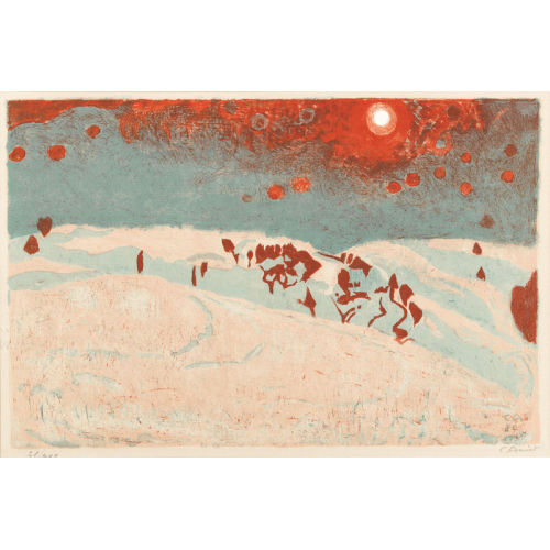 CUNO AMIET : 'Sonnenuntergang in Schneelandschaft' (DOBIASCHOFSKY AUKTIONEN AG)