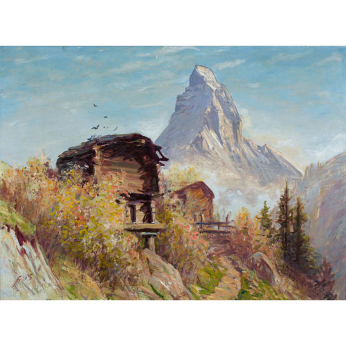 ALBERT HENRY JOHN GOS : Herbstlicher Blick auf das Matterhorn (DOBIASCHOFSKY AUKTIONEN AG)