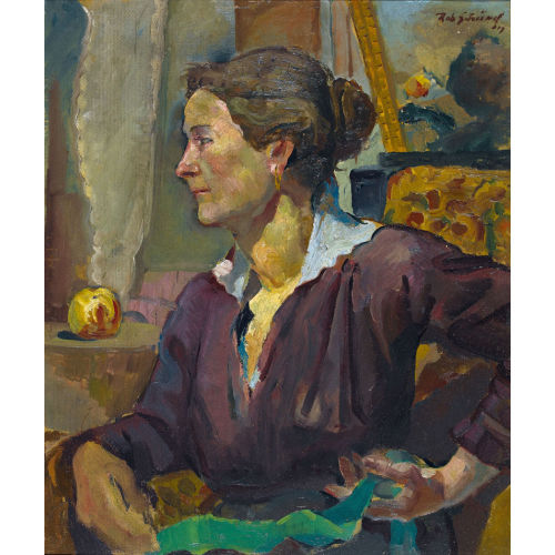 JOHANNES ROBERT SCH�RCH : 'Portrait de la m�re du peintre' (DOBIASCHOFSKY AUKTIONEN AG)
