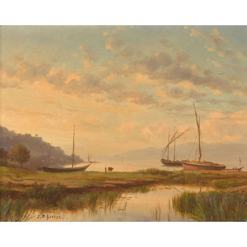 JEAN PHILIPPE GEORGE-JULLIARD : 'Le soir au Bouveret' (DOBIASCHOFSKY AUKTIONEN AG)