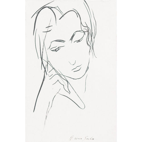 EMILIO GRAU-SALA : La t�te d′une jeune femme (DOBIASCHOFSKY AUKTIONEN AG)