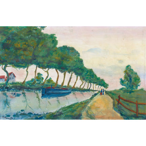 KURT ERNST FAHRNER : Flusspartie mit Staffage (DOBIASCHOFSKY AUKTIONEN AG)