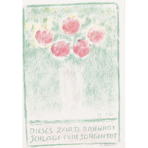 CUNO AMIET : 'Blumenvase mit Rosen' (DOBIASCHOFSKY AUKTIONEN AG)