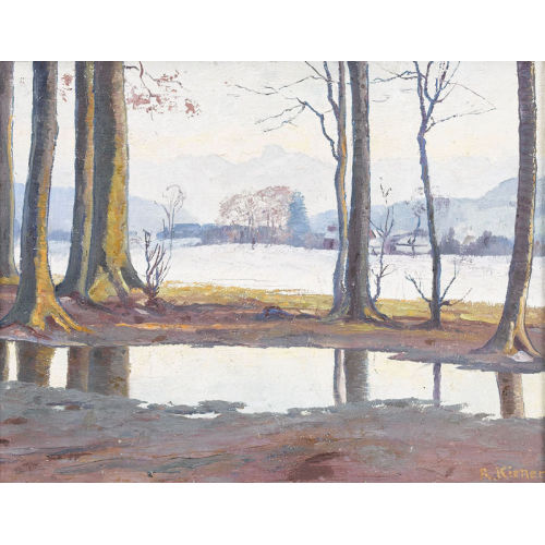 ROBERT KIENER : Herbstliche Uferpartie (DOBIASCHOFSKY AUKTIONEN AG)