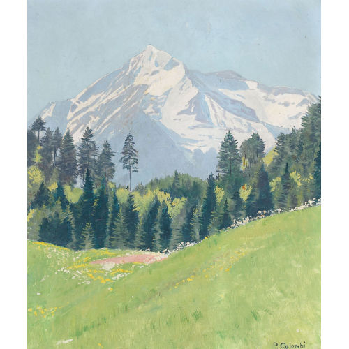 PLINIO COLOMBI : Sommerliche Alppartie mit der Jungfrau (DOBIASCHOFSKY AUKTIONEN AG)