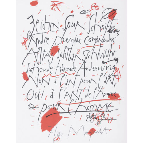 RUDOLF MUMPRECHT : 'Zeichnen Spur Schrift' (DOBIASCHOFSKY AUKTIONEN AG)