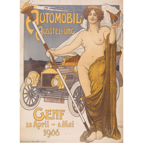 PAUL) PIK (EIGTL. KRAWUTSCHKE : 'Automobil-Ausstellung Genf 1906' (DOBIASCHOFSKY AUKTIONEN AG)