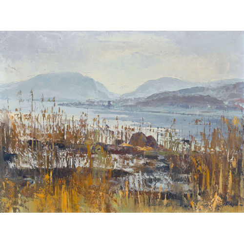 WALTER MAFLI : Herbstliche Uferpartie am Neuenburger See (DOBIASCHOFSKY AUKTIONEN AG)
