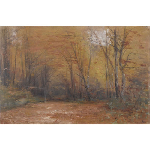 GUSTAVE EUG�NE CASTAN : Herbstlicher Waldweg (DOBIASCHOFSKY AUKTIONEN AG)