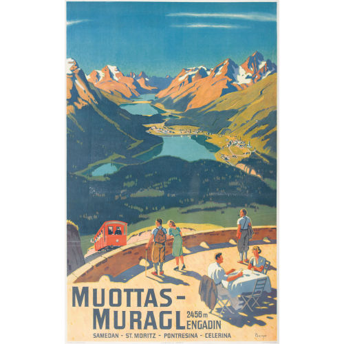 WILLY (WILHELM) FRIEDRICH BURGER : 'Muottas-Muragl Engadin' (DOBIASCHOFSKY AUKTIONEN AG)
