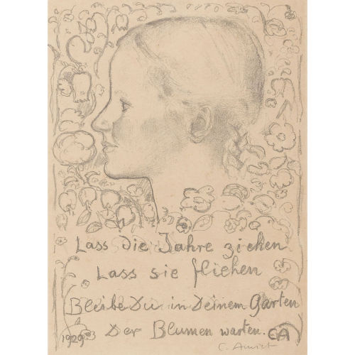 CUNO AMIET : 'M�dchen im Profil' (DOBIASCHOFSKY AUKTIONEN AG)