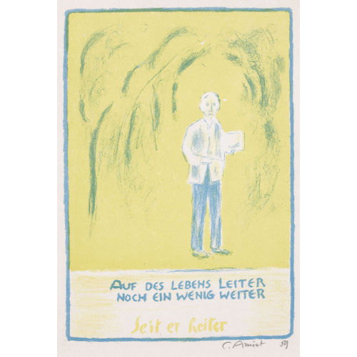 CUNO AMIET : 'Selbstbildnis stehend mit Zeichenblock' (DOBIASCHOFSKY AUKTIONEN AG)