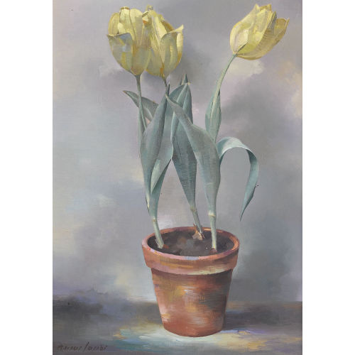 MARCUS JACOBI : Gelbe Tulpen im Topf (DOBIASCHOFSKY AUKTIONEN AG)