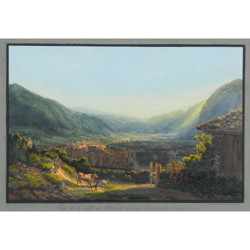 JOHANN LUDWIG BLEULER : 'Vue de la Ville de Coire et de ses Environs Cn de Grisons' (DOBIASCHOFSKY AUKTIONEN AG)