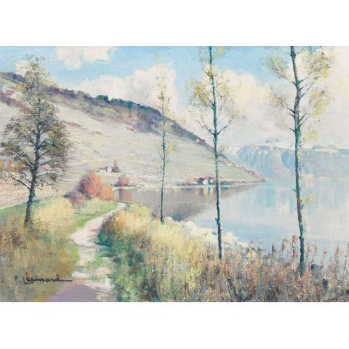 PAUL L�PINARD : Uferpartie am Genfersee (DOBIASCHOFSKY AUKTIONEN AG)