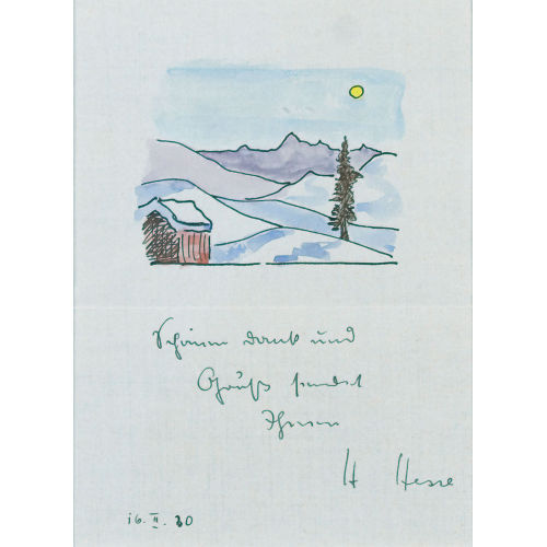 HERMANN HESSE : Winterlandschaft (DOBIASCHOFSKY AUKTIONEN AG)