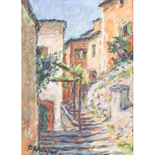 FRITZ MEIJER : Lichte Gasse in Gandria (DOBIASCHOFSKY AUKTIONEN AG)