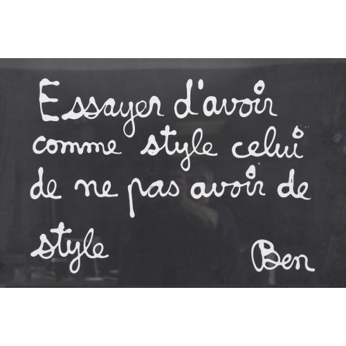 BEN (EIGTL. VAUTIER VAUTIER : 'Essayer d′avoir...' (DOBIASCHOFSKY AUKTIONEN AG)