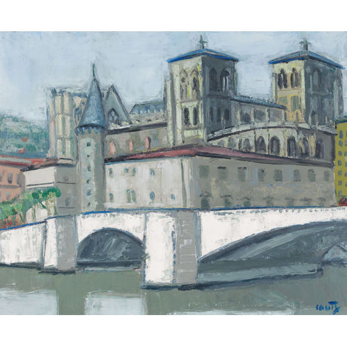 JEAN COUTY : Le Pont Bonaparte et la Cath�drale Saint-Jean � Lyon (DOBIASCHOFSKY AUKTIONEN AG)