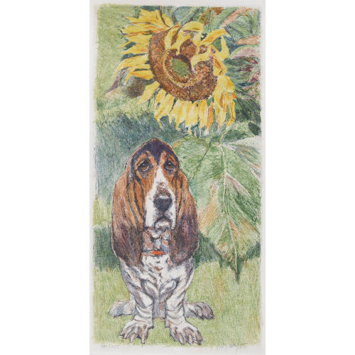 FRITZ HUG : 'Basset mit Blume' (DOBIASCHOFSKY AUKTIONEN AG)